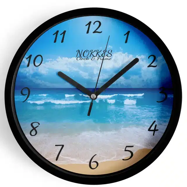 Plastic Printed Wall Clock, Multicolor, 7 Inches