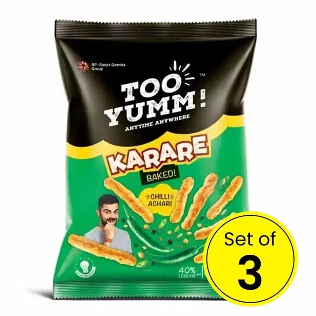 Too Yumm Karare Chilli Achari 3X71.5 g (Pack Of 3)