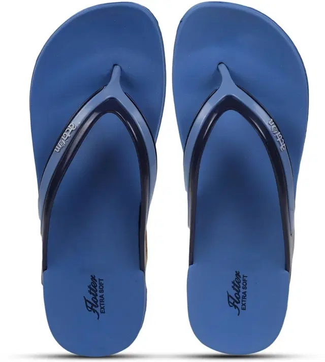 action Casual Flip Flops for Men (Blue, 4)