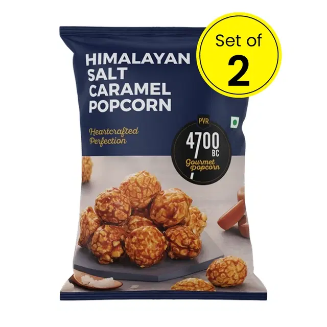 4700 BC Himalayan Salt Caramel Popcorn 2X30 g (Pack of 2)