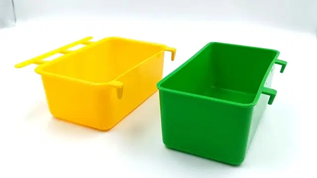 Plastic Feeder Tray with Cups for Birds, Assorted, Medium, Set of 2