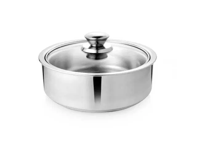 Stainless Steel Double Wall Insulated Roti Bowl/Serving Bowl, Pack Of 1, 1300 ml, VIH-23