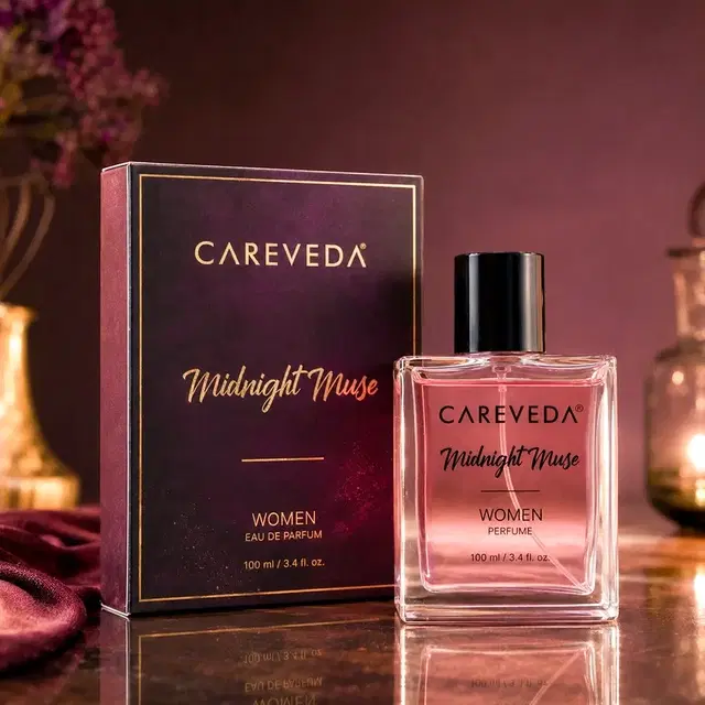 Careveda Midnight Muse Eau De Parfum For Women | Long Lasting Premium Perfume | Sweet Gourmand Floral Fragrance | Vanilla, Coffee & Jasmine Notes | Luxury Edp For Daily Wear, Date Nights & Parties | 100 ml