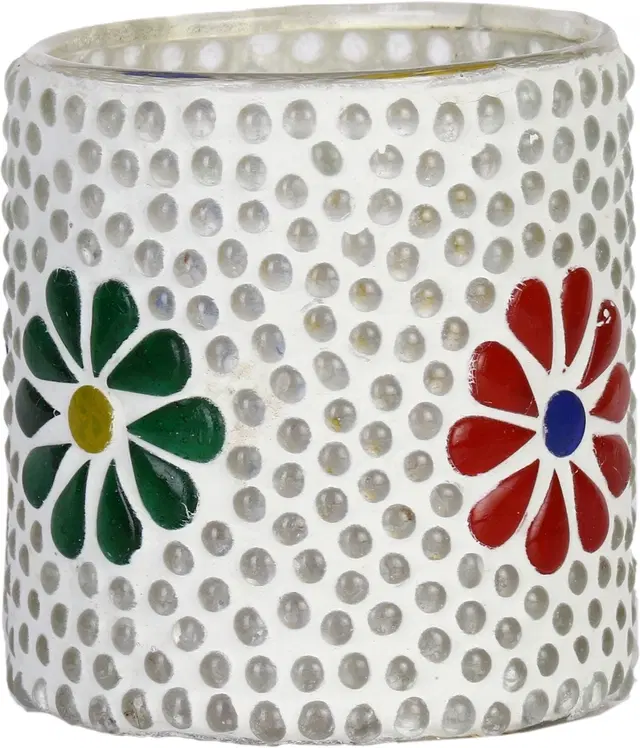 Glass Decorative Tea Light Holders, Multicolor