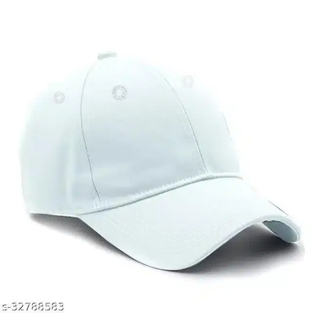Cotton Cap for Men & Women (White)