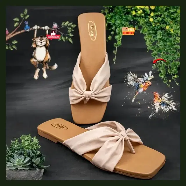 Slippers for Women, Cream (6)