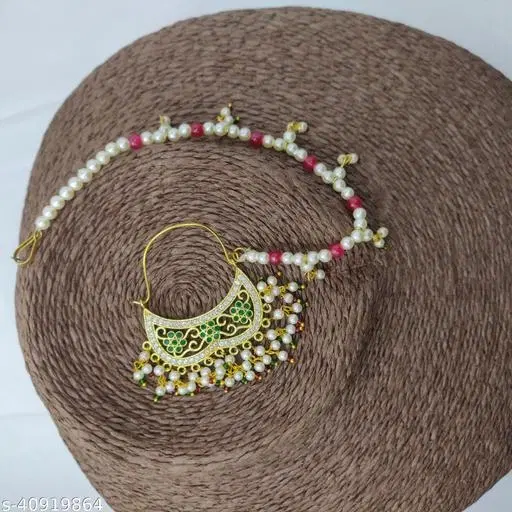 Designer Nosepins for Women (Multicolor, Free Size)