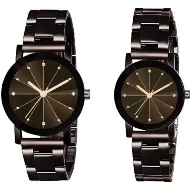 Women's Analog Watches, Pack of 2 (Black)