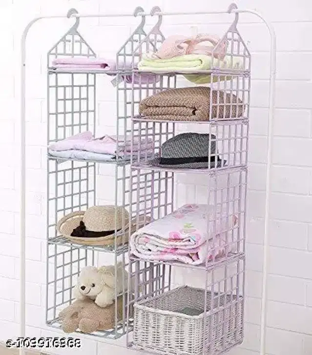 5 Layer Folding Clothes Storage Racks, White