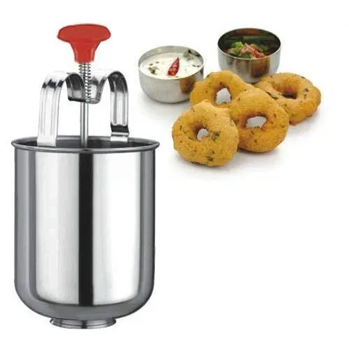 REALISTIC AIRCOOL Stainless Steel Medu Vada Maker with Stand, Pack of 1