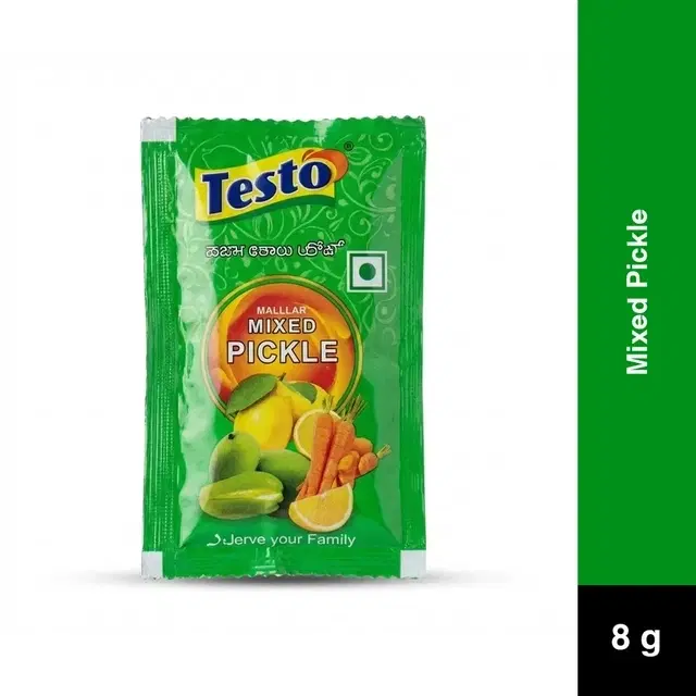Testo Mixed Pickle 8 g (Pack Of 100)