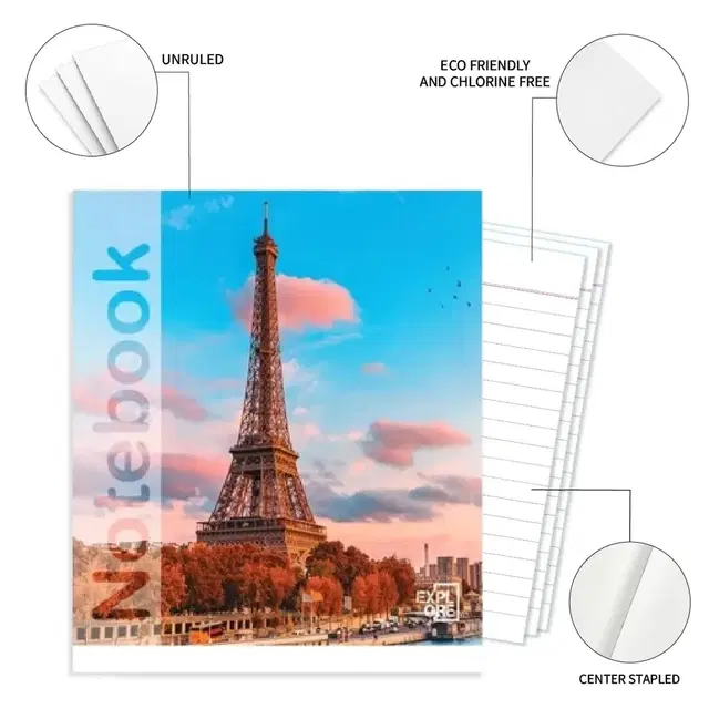 VPS A4 Plain Notebook, 120 Pages, Pack of 2