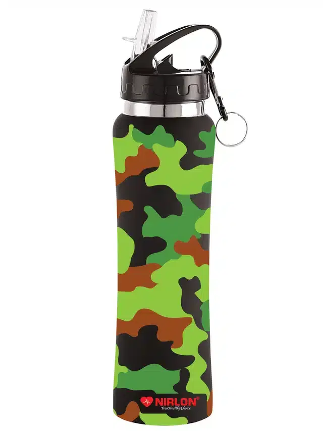 Stainless Steel Sipper Water Bottle, Green, 750 ml