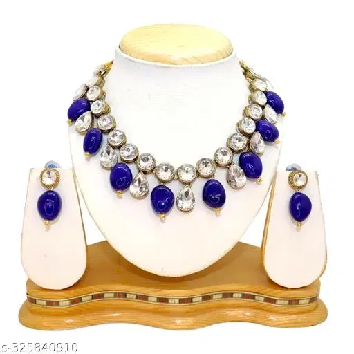 Antique Beads And Kundan Work Jewellert Set for Women
