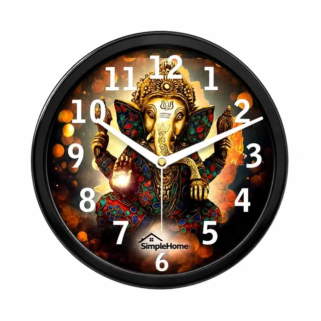 SimpleHome Ganesha Wall Clock 10inch