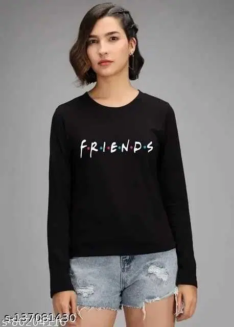 Women's Full Sleeves Sweatshirt (Black, S) (PC-77)