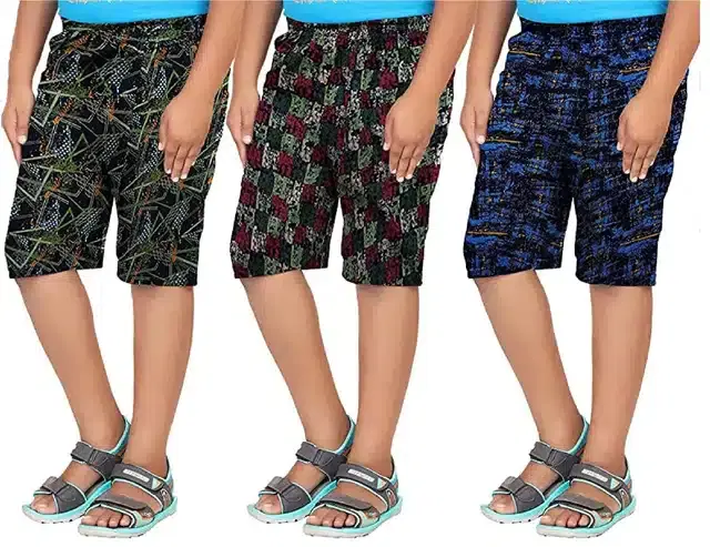 Shorts for Boys, Pack of 3 (Multicolor, 6-7 Years)