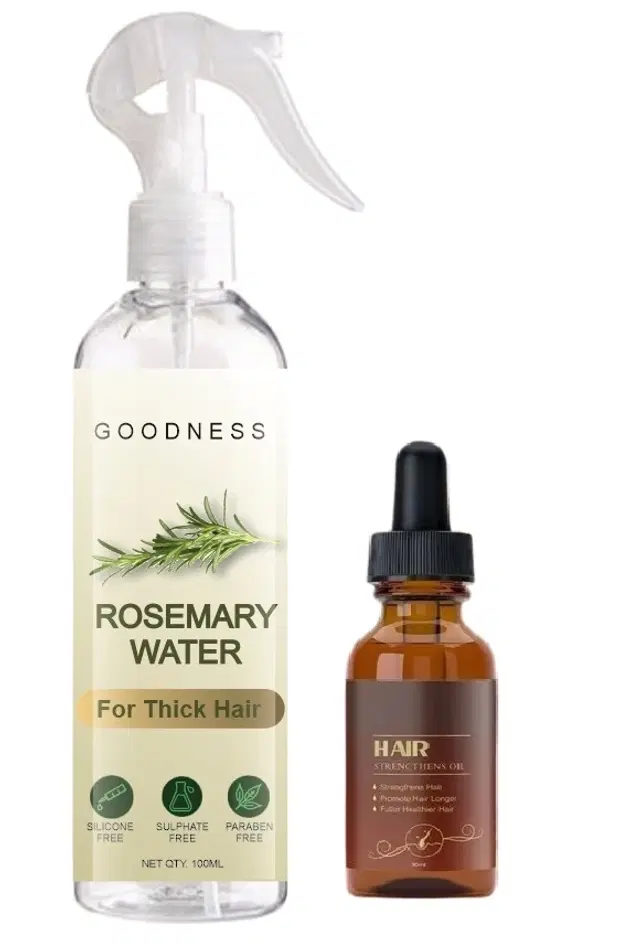 Combo of Rosemary Water, 100 ml with Hair Growth Strengthens Oil, 30 ml, Set of 2