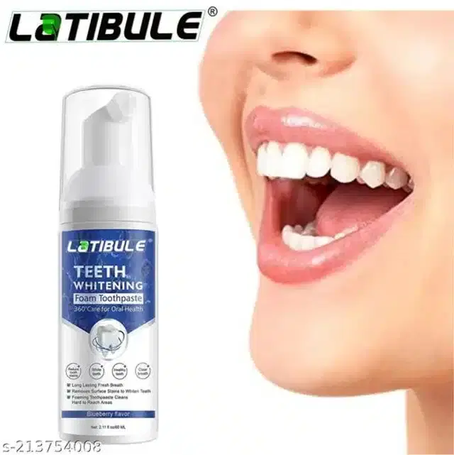 Latibule Teeth Whitening Foam Toothpaste, 60 ml