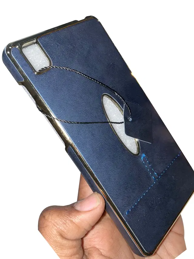 Pvc Back Cover For Vivo Y51, 2015 Old Model, Blue