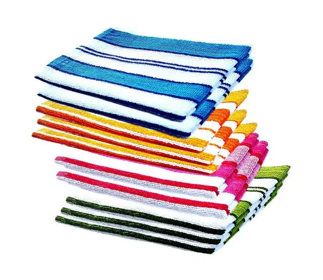 MORADO Cotton Terry Hand Towel, Set of 12, 16×24 Inches, Multicolor