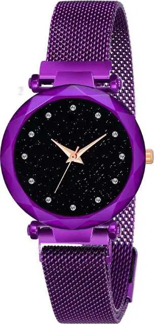 Casual Metal Analog Watch For Women (Purple) (MP-8)
