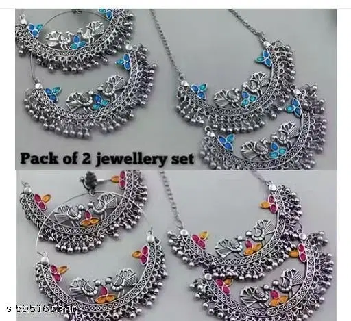 Combo pack of 2 oxidized jewellery set