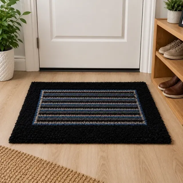 Qaleen Decorative Floor Mat Brown