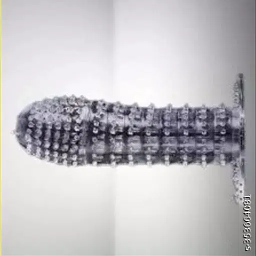 A R Silicone Crystal Dotted Condom for Men, Transparent