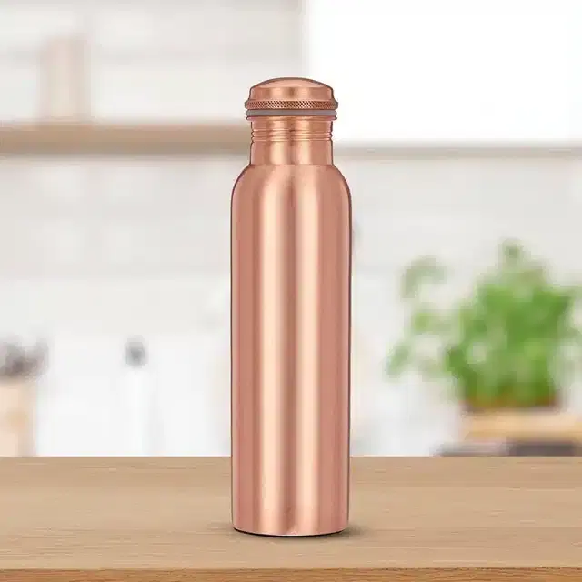 Copper Water Bottle, Brown, 1 L