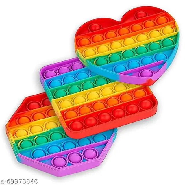 Silicone Fidget Toys for Kids, Multicolor, Pack of 3