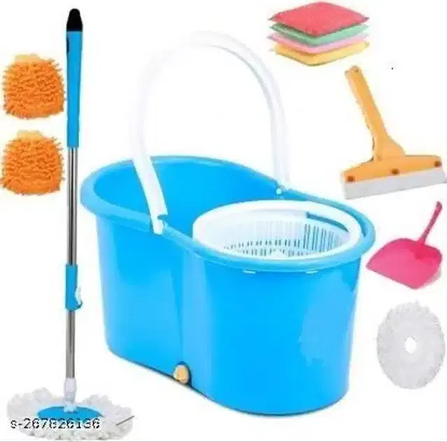Spin Bucket Mop with Accessories, Assorted, Set of 5