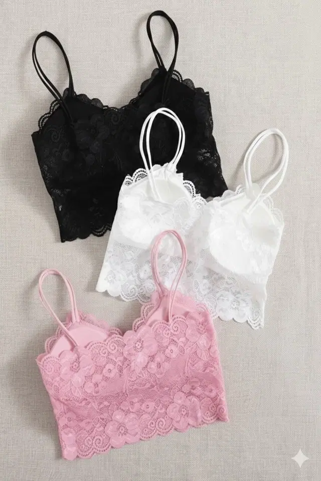 Cotton Solid Padded Bras for Women, Multicolour, Pack of 3 (28)