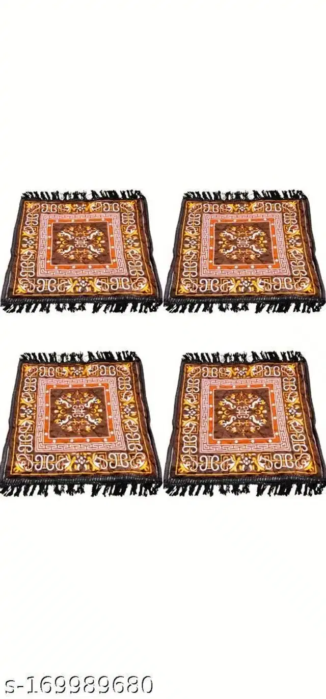 Prayer Mats, Brown, 20x19x0.5 inches, Pack of 4