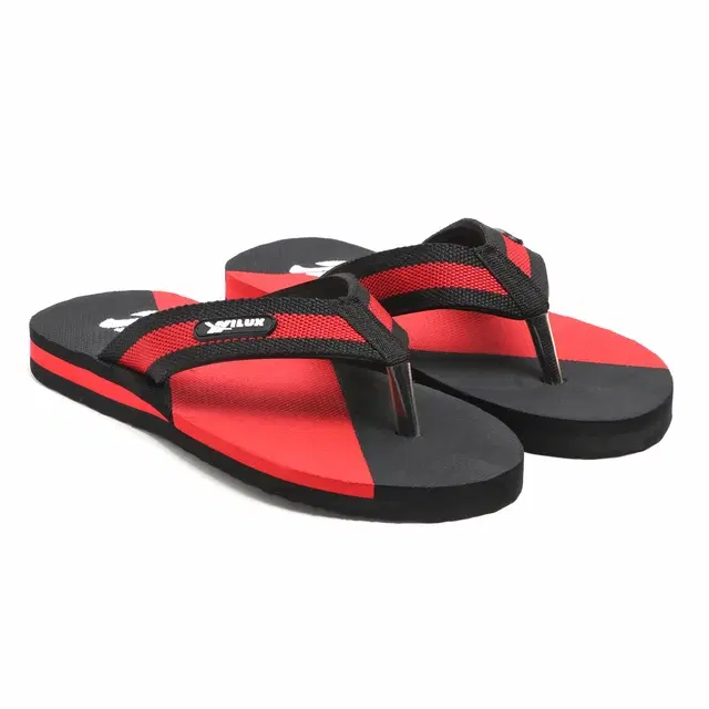 Solid Flip-flops for Men (Red, 6)