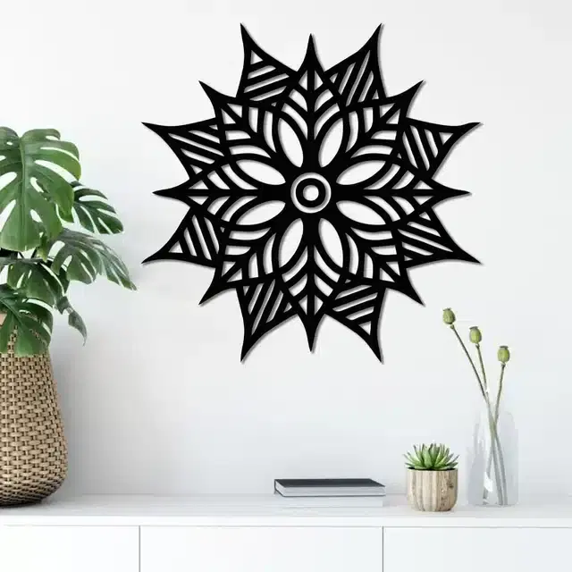 Wooden Self Adhesive Wall Sticker, Black