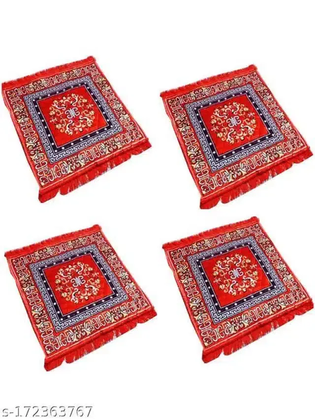 Prayer Mats, Red, 19x19 inches, Pack of 4