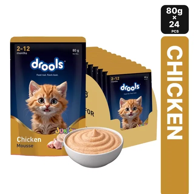 Drools Chicken Mousse Wet Kitten Food 80 g, Pack Of 5