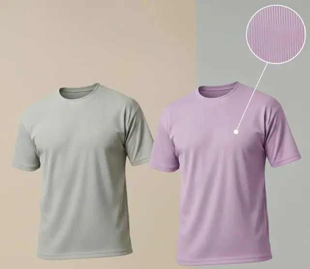 Polyester Round Neck T-shirt for Men, Multicolour, Pack of 2 (M)