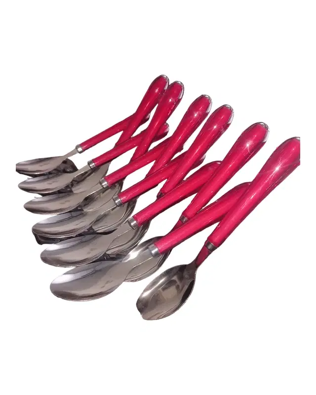 Stainless Steel Spoons Set, Multicolor, Pack of 12