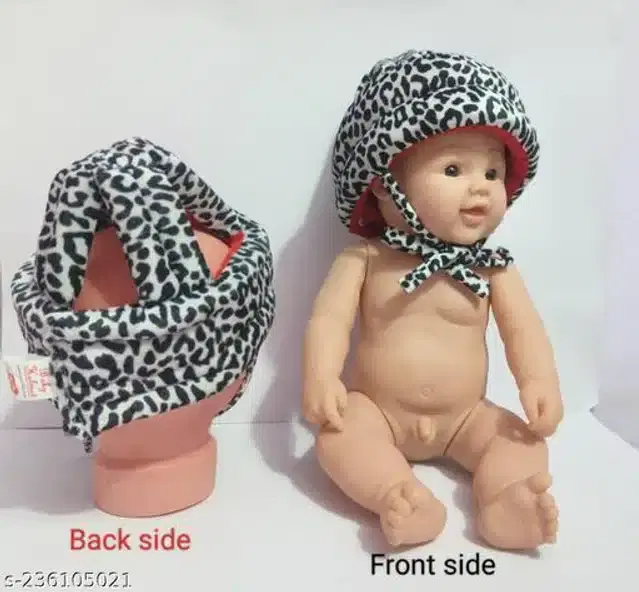 Baby Safety Helmet (Black & White, 0- 1 Years)