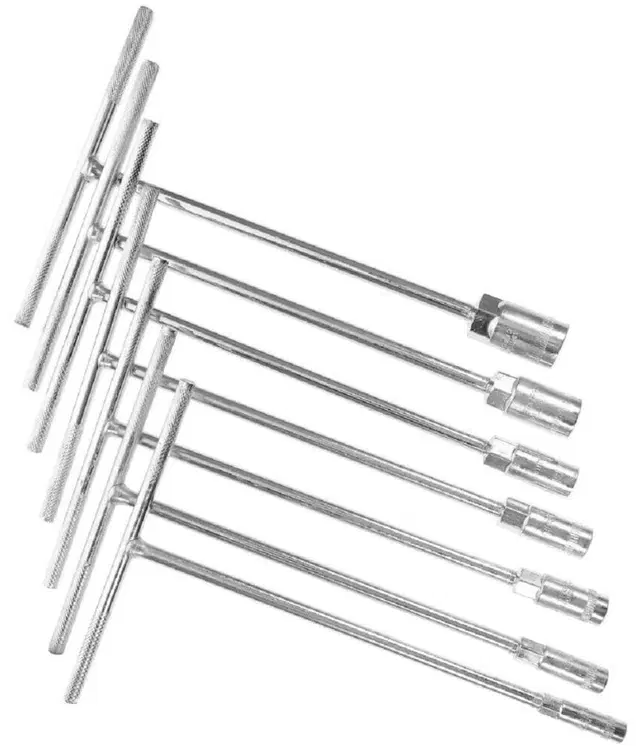 Padmakshi 7Pc T Handle Set 7Pc T Handle Set, Sizes-7Mm,8Mm,10Mm,11Mm,12Mm,13Mm,14Mm Single Sided T Type Wrench, Pack Of 7