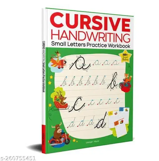 Cursive Writing Book for Kids, Multicolor