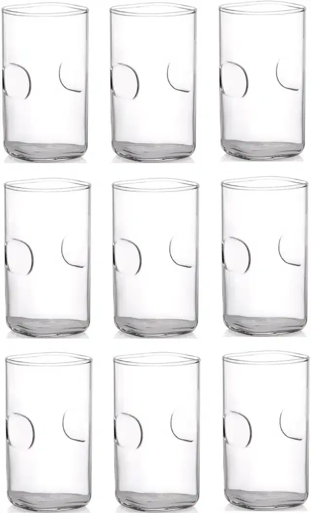 Liquor cum Cocktail Glasses, Transparent, 300 ml, Pack of 9