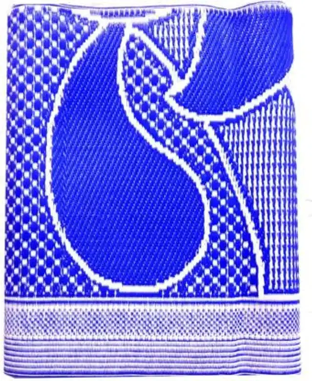 Plastic Chatai Mat, Blue, 4x6 feet