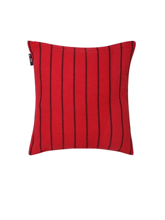 Cotton Cushion Cover, Red, 16x16 inches