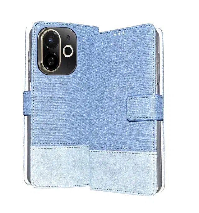 Artificial Leather Flip Cover For Infinix X6532C / Smart 9 Hd, Blue