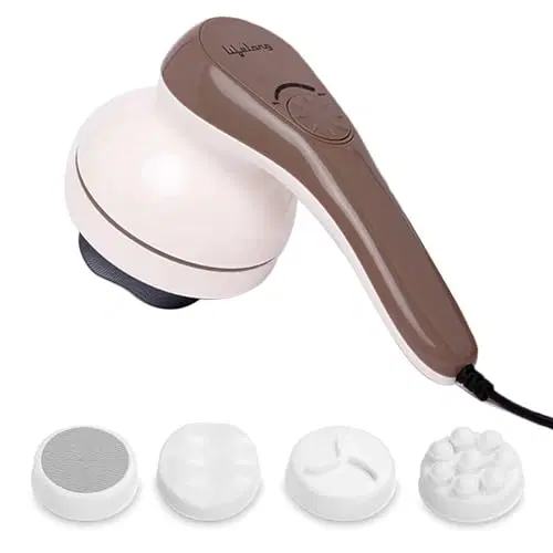 Lifelong Powerful Handheld Electric Manipol Massager| Massager for pain relief | Massage at home (Brown, 1 Year Warranty) (llm270)