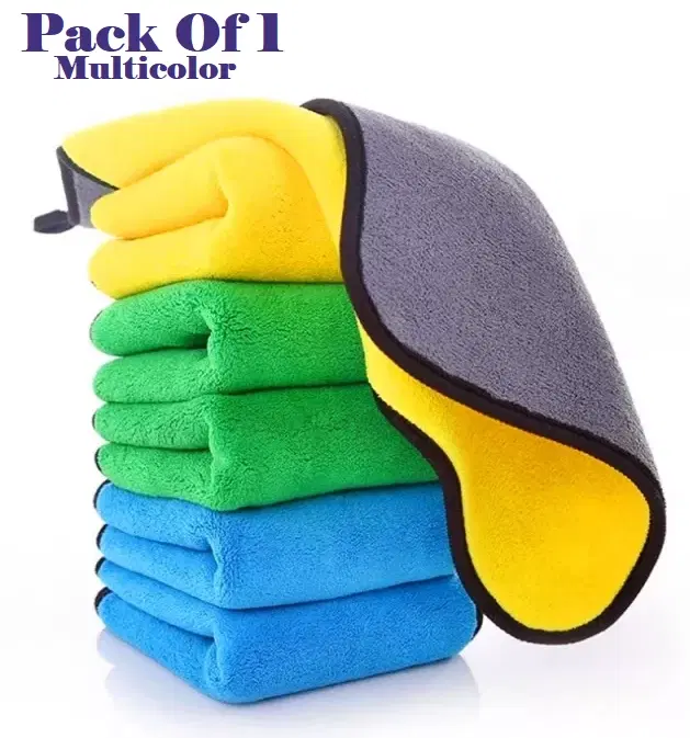 Microfiber Thick Lint & Streak-Free Multipurpose Cleaning Clothes, Multicolor, Pack of 1