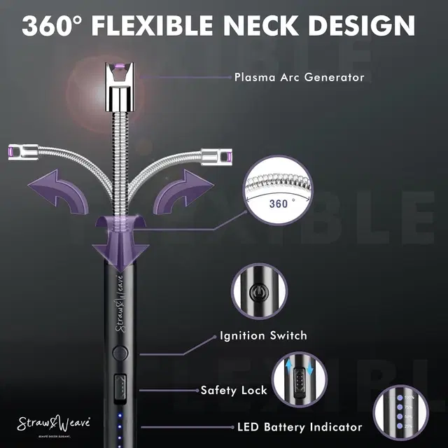 Type-C Rechargeable Electric Lighters for Kitchen,Multicolour